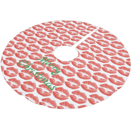 Kissing Red lips Thunder_Cove Kerstboom Rok (Gekanteld)