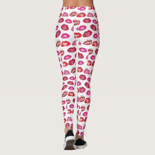 Kissing Red lips Thunder_Cove Leggings (Achterkant)