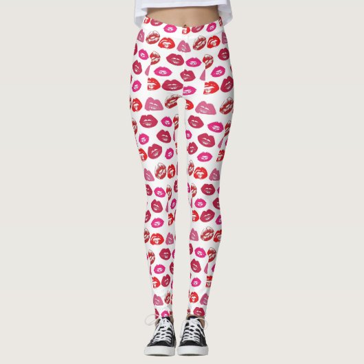 Kissing Red lips Thunder_Cove Leggings (Voorkant)