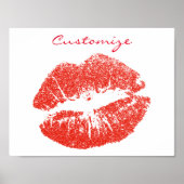 Kissing Red lips Thunder_Cove Poster (Voorkant)