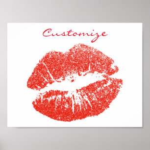 Kissing Red lips Thunder_Cove Poster