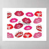 Kissing Red lips Thunder_Cove Poster (Voorkant)