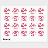 Kissing Red lips Thunder_Cove Ronde Sticker (Vel)