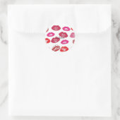 Kissing Red lips Thunder_Cove Ronde Sticker (Tas)