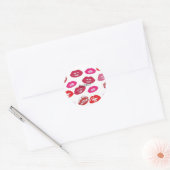 Kissing Red lips Thunder_Cove Ronde Sticker (Envelop)