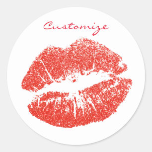 Kissing Red lips Thunder_Cove Ronde Sticker