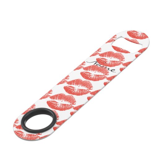 Kissing Red lips Thunder_Cove Speed Flessenopener (Voorkant Gekanteld)