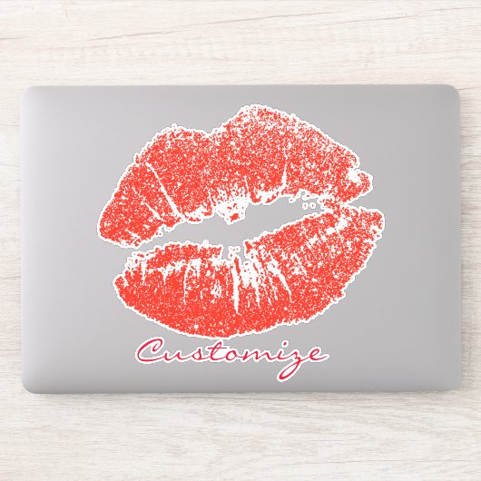Kissing Red lips Thunder_Cove Sticker (Computer)