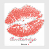 Kissing Red lips Thunder_Cove Sticker (Vel)