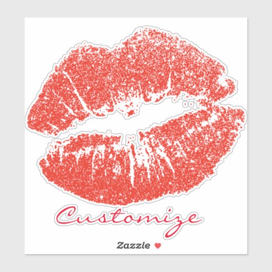 Kissing Red lips Thunder_Cove Sticker (Vel)