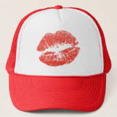 Kissing Red lips Thunder_Cove Trucker Pet (Voorkant)