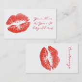 Kissing Red lips Thunder_Cove Visitekaartje (Voorkant / Achterkant)