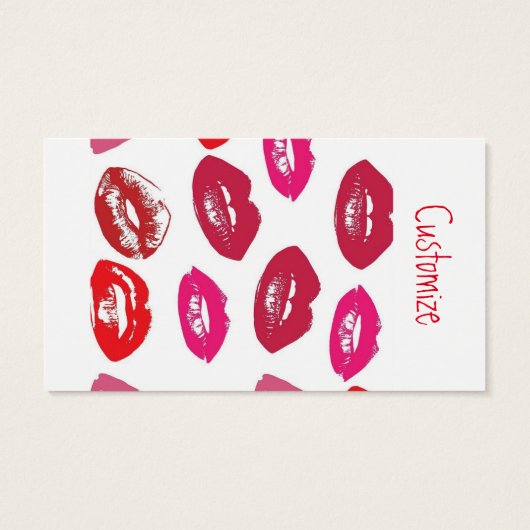 Kissing Red lips Thunder_Cove Visitekaartje (Achterkant)
