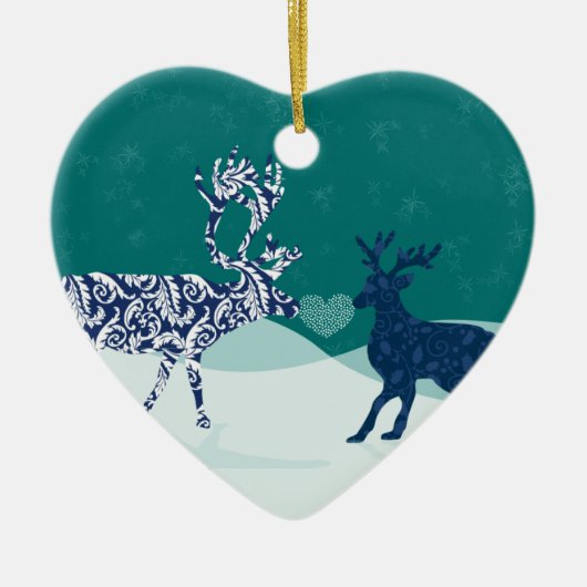 Kissing Reindeer Ornament (Voorkant)