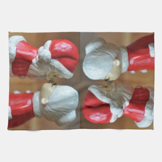 Kissing Santas Theedoek (Horizontaal)