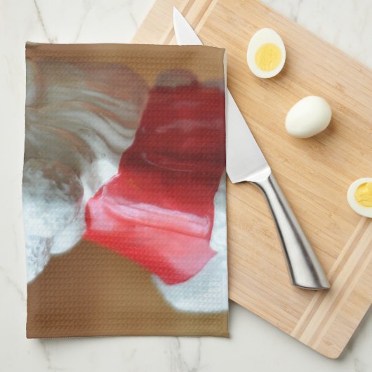 Kissing Santas Theedoek (Quarter Fold)