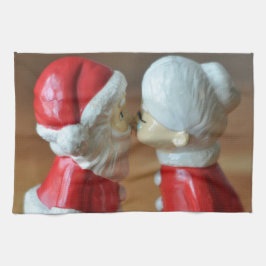 Kissing Santas Theedoek