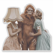 Kissing Sasquatch Sticker (Voorkant)