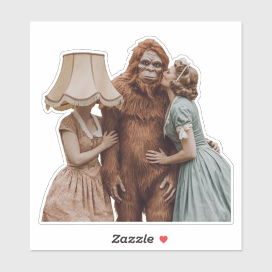 Kissing Sasquatch Sticker (Vel)