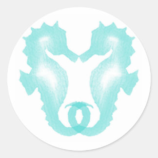Kissing Seapaarden Ronde Sticker