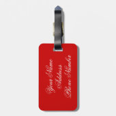 Kissing Snowman Couple Bagagelabel (Achterkant verticaal)