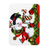 Kissing Snowman Couple Magneet (Verticaal)