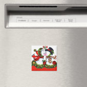 Kissing Snowman Couple Magneet (Insitu (Vaatwasser))