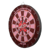 Kissing Sound Effect Dartbord met aangepaste tekst (Voorkant Rechts)