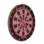 Kissing Sound Effect Dartbord met aangepaste tekst (Voorkant Links)