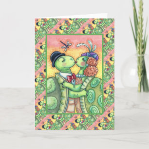KISSING TURTLE SWEETHEARTS, CUTE TARPON VALENTIJN FEESTDAGEN KAART