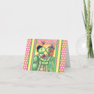 KISSING TURTLE SWEETHEARTS, CUTE TARPON VALENTIJN FEESTDAGEN KAART