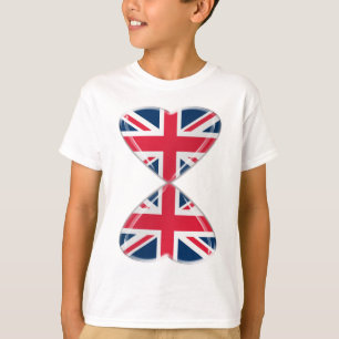 Kissing UK Hearts Flags T-shirt