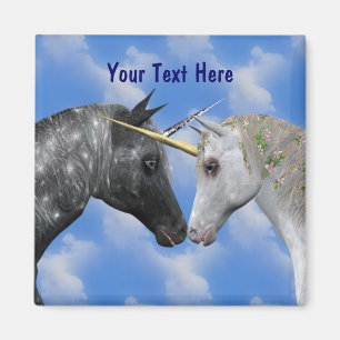 Kissing Unicorns Fantasy Magnet