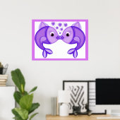 KISSING VIS POSTER (Thuiskantoor)