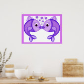 KISSING VIS POSTER (Keuken)