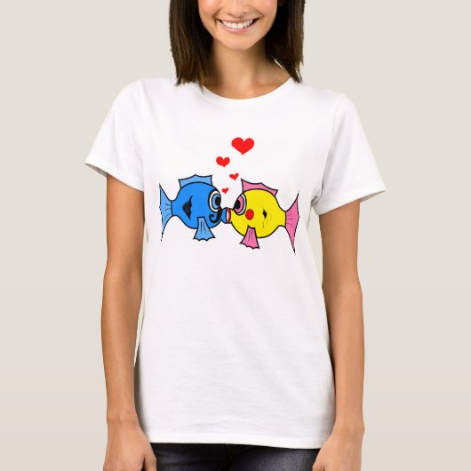 KISSING VIS T-SHIRT (Voorkant)