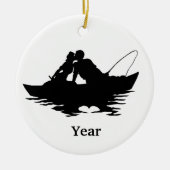 Kissing Vist Couple Silhouette Holiday Ornament (Voorkant)