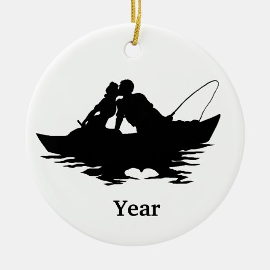 Kissing Vist Couple Silhouette Holiday Ornament (Voorkant)