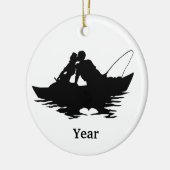 Kissing Vist Couple Silhouette Holiday Ornament (Links)