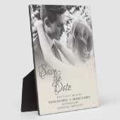 Kissing Wedding Couple in Monochrome Fotoplaat (Zijkant)