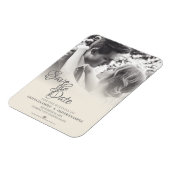 Kissing wedding couple in monochrome magneet (Linkerzijde)