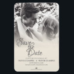 Kissing wedding couple in monochrome magneet<br><div class="desc">Kissing wedding couple in monochrome



Wedding card on which the image,  occasion,  names,  location and date can be customized in the template.</div>