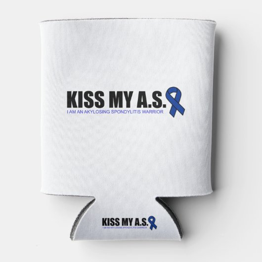 KissMyAS - Ankylosing Spondylitis Awareness Gifts Blikjeskoeler (Voorkant)