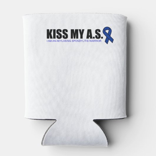 KissMyAS - Ankylosing Spondylitis Awareness Gifts Blikjeskoeler (Achterkant)