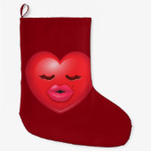 Kissy Emoji Grote Kerstsok (Voorkant)