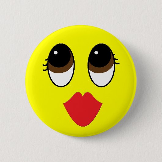 Kissy Face Ronde Button 5,7 Cm (Voorkant)