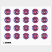 Kissy gezicht lippen ronde sticker (Vel)
