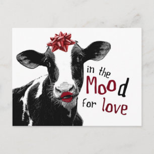 Kissy Lips Cow in the MOOd for Love Briefkaart