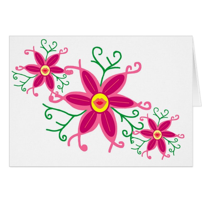 Kissy lips flower (Voorkant Horizontaal)