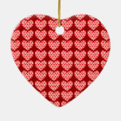 Kissy Lips Hearts Keramisch Ornament (Achterkant)